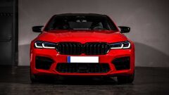 Bmw 5 Serisi G30 2020+Uyumlu Yedek Parça M5 Görünüm Çift Çizgi Böbrek Panjur (Makyajlı Kasa)