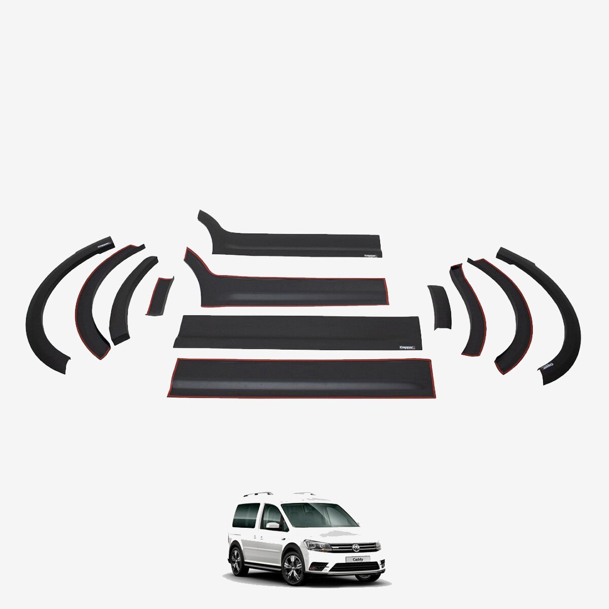 Volkswagen Caddy 2015-2020 Uyumlu Yedek Parça Dodik Set 12 Parça Uzun Şase Sol Sürgü