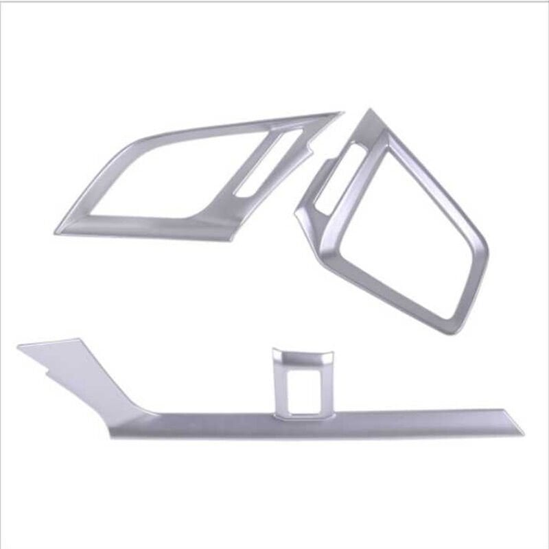 Honda Civic Fc5 Uyumlu Yedek Parça Hava Menfez Kaplama 3 Parça - Silver Kalın 2016-2020