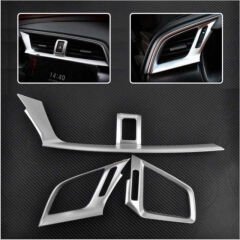 Honda Civic Fc5 Uyumlu Yedek Parça Hava Menfez Kaplama 3 Parça - Silver Kalın 2016-2020