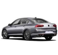 Volkswagen Passat B8.5 2019-2023 Uyumlu Yedek Parça 4'lü R Line 3 Parça Krom Egzoz Görünümü Çıta