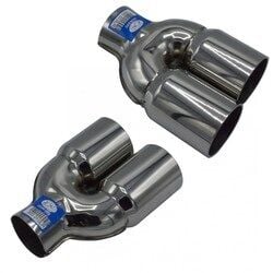 Çiftli 3MM M Model Krom Egzoz Ucu 76x100 800-010L