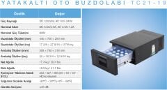 Tecnopoint TC21-19 Yatakaltı Buzdolabı 25 Litre