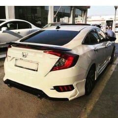 Honda Civic Fc5 Uyumlu Yedek Parça 2016-2021 Turbo Body Kit Arka Ek + Egzoz Seti