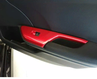 Honda Civic Fc5 2016-2020 Uyumlu Yedek Parça Kapı Kolçak Kaplama- Kırmızı
