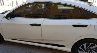 Honda Civic Fc5 2016-2020 Uyumlu Yedek Parça Kapı Direk Kaplama Piano Black