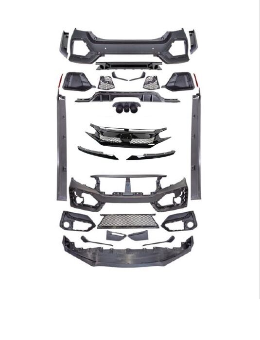 Honda Civic Fc5 2016-2021 İçin Uyumlu Yedek Parça Makyajlı Type-R Görünüm Body Kit