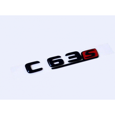 Mercedes C63S Uyumlu Siyah Kırımızı Bagaj Logosu