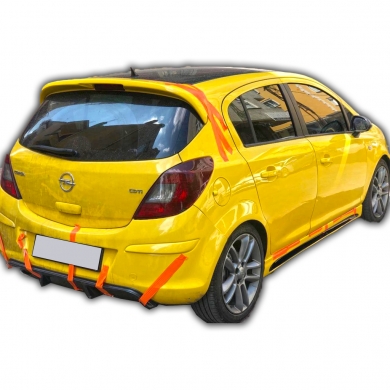 Opel Corsa D 4 Kapı Spoiler Boyalı Fiber