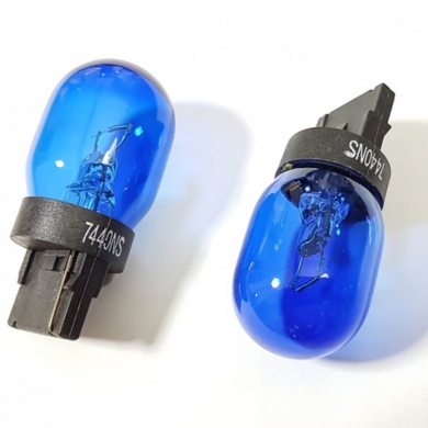 Yüksek Performanslı Ampüller T20 Mavi Renkli Cam, Xenon Görünümlü Beyaz Işık Mtec