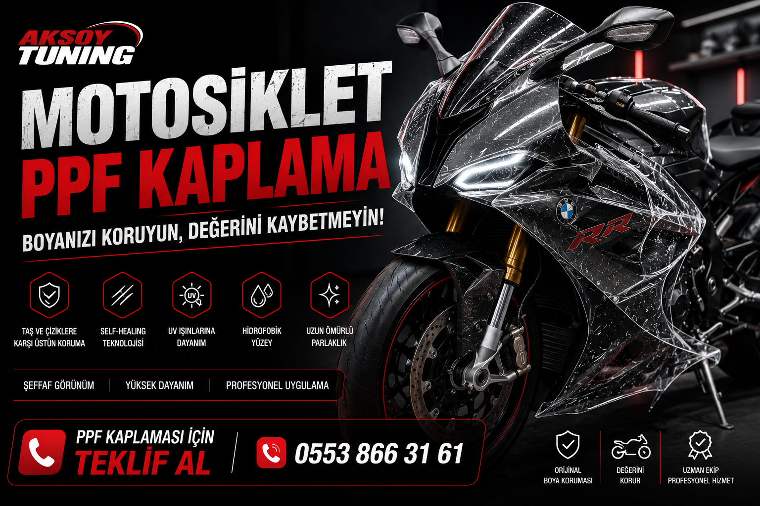Motosiklet PPF Kaplama