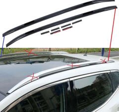 Nissan Qashqai 2014-2020 Uyumlu Yedek Parça OEM Tavan Çıtası / Siyah