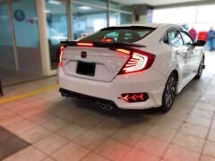 Honda Civic Fc5 Uyumlu Yedek Parça 2016-2020 Turbo SI Spoiler Işıklı (Boyasız)
