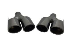 Bmw Uyumlu Yedek Parça M-Performance Yuvarlak Egzoz Ucu Seti Siyah