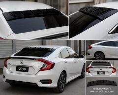Honda Civic Fc5 Visör Cam Üstü Spoiler Piano Black