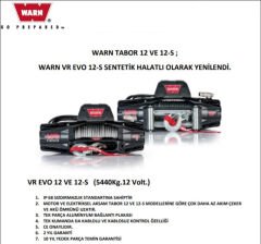 Warn VR EVO 12-S Sentetik Halatlı 12LB Vinç
