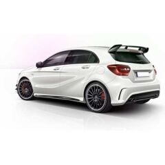 Mercedes W176 13-18 A45 Uyumlu Yedek Parça Spoiler Parlak Siyah