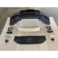 Audi A6 RS6 2015-2018  Uyumlu Yedek Parça Ön Tampon Set Krom Çerçeve