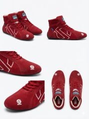 Sparco Slalom Süet Yarış Ayakkabısı - İkonik Kırmızı 42 Numara