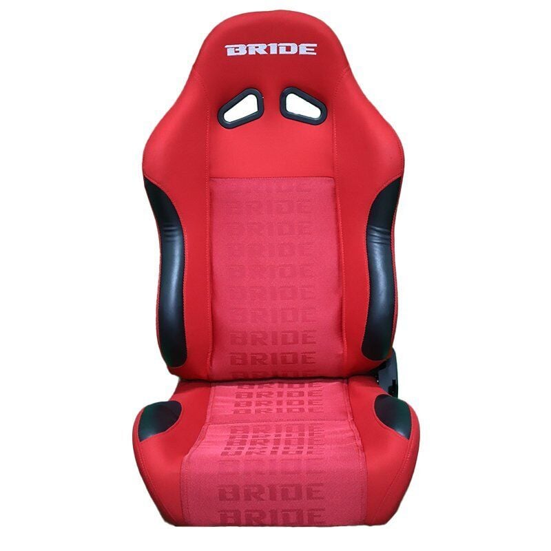 Bride Ayarlanabilir Yanları Deri Kırmızı Spor Yarış Koltuğu