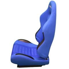 Bride Ayarlanabilir Yanları Deri Mavi Spor Yarış Koltuğu