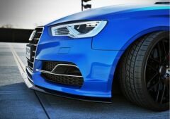 Audi A3 2013-2016  Uyumlu Yedek Parça S3 Ön Tampon Panjur Seti (Sedan) (Sis Yuvalı Model)