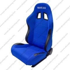 Sparco Ayarlanabilir Yanları Deri Mavi Spor Koltuk