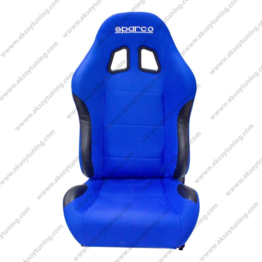 Sparco Ayarlanabilir Yanları Deri Mavi Spor Koltuk