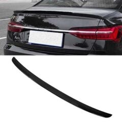 Audi A6 2019+  Uyumlu Yedek Parça Spoiler Parlak Siyah