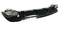 Mercedes W176 12-15 A45 Uyumlu Yedek Parça Difüzör Egzoz Seti Amg Siyah Egzoz