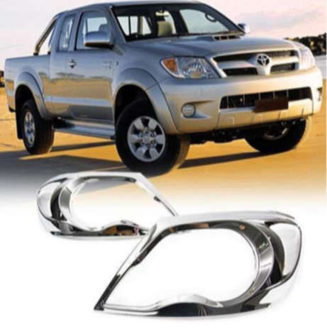 Toyota Hilux Vigo 2005-2011 Uyumlu Yedek Parça Ön Far Kaplama ABS Krom Parça