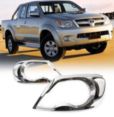 Toyota Hilux Vigo 2005-2011 Uyumlu Yedek Parça Ön Far Kaplama ABS Krom Parça