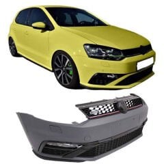 Volkswagen Polo Uyumlu Yedek Parça 6r/6c 2010-2017  Gti Ön Tampon ve Panjur Seti (Makyajlı)