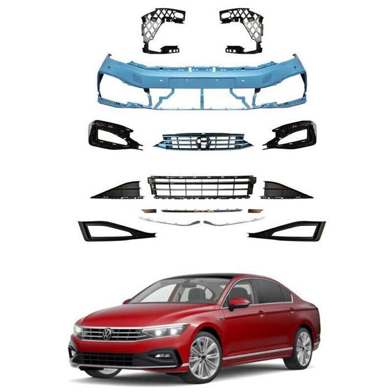 Volkswagen Passat B 8.5 Uyumlu Yedek Parça R Line Ön Tampon ve Panjur Seti