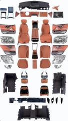 Mercedes W221 Uyumlu Yedek Parça  W223 Dizayn Taba Koltuk, Kapı Döşeme, Kolçak, Ön Göğüs, Hayalet Gösterge Dönüşüm Seti