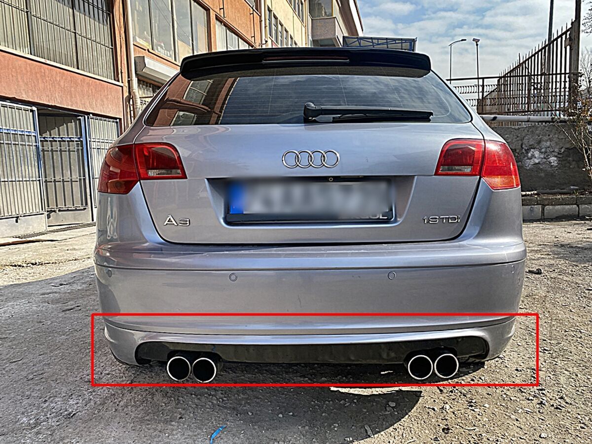 Audi A3 Sportback Uyumlu Yedek Parça Arka Tampon Eki