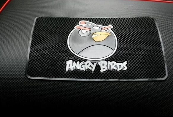 Angry Bird Siyah Torpido Kaydırmaz Ped