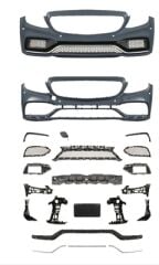 W205 C Serisi İçin C63 Görünüm Ön Tampon Panjur (Silver Trim) Gtr Panjur İle