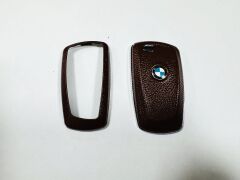 Bmw F10 ve F30 Uyumlu Yedek Parça Şık Tasarım Anahtarlık Kumanda Kabı Koyu Kahverengi