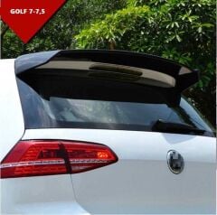 Volkswagen Golf 7-7.5 Uyumlu Yedek Parça Düz Spoiler Parlak Siyah