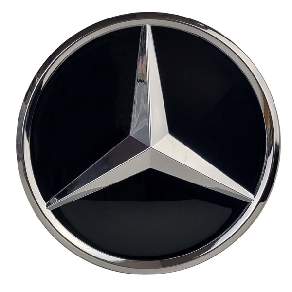 Mercedes W204 2006-14 İçin Uyumlu Yedek Parça 3D Aynalı Panjur Logosu Parlak Siyah