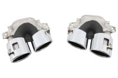 Mercedes W177 Sedan 2019+ Uyumlu Yedek Parça Difüzör & Egzoz Seti- Silver Egzoz İle