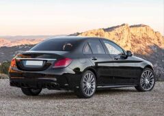 Mercedes W205 C Serisi Uyumlu Yedek Parça C43 Difüzör & Egzoz Seti (Amg Sedan ) (Siyah Egzoz İle)