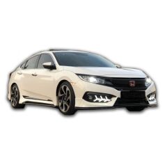 Honda Civic Fc5 Uyumlu Yedek Parça 2016 - 2021 Mugen Marşpiyel Plastik Boyasız