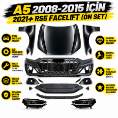 A5 2008-2015 İçin 2021+ RS5 Facelift (Ön Set)