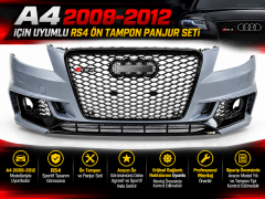 A4 2008-2012 İçin Uyumlu Rs4 Ön Tampon Panjur Seti