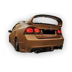 Honda Civic Fd6 Uyumlu Yedek Parça 2006 - 2012 Mugen RR Sağ Sol Çift Çıkış Arka Ek Plastik Boyasız