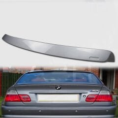 Bmw E46 1999-2005 Uyumlu Yedek Parça 2 Kapı Cam Üzeri Spoiler Fiber Boyalı