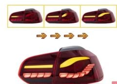 Volkswagen Golf 6 Uyumlu Yedek Parça Dragon Led Stop (Kırmızı)