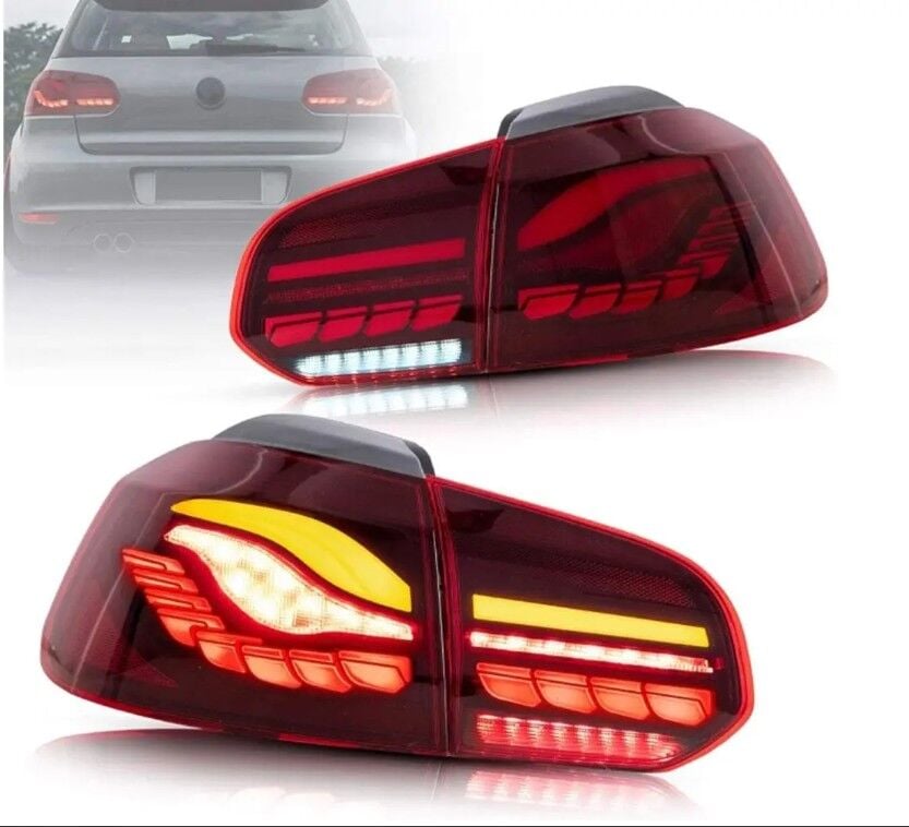 Volkswagen Golf 6 Uyumlu Yedek Parça Dragon Led Stop (Kırmızı)